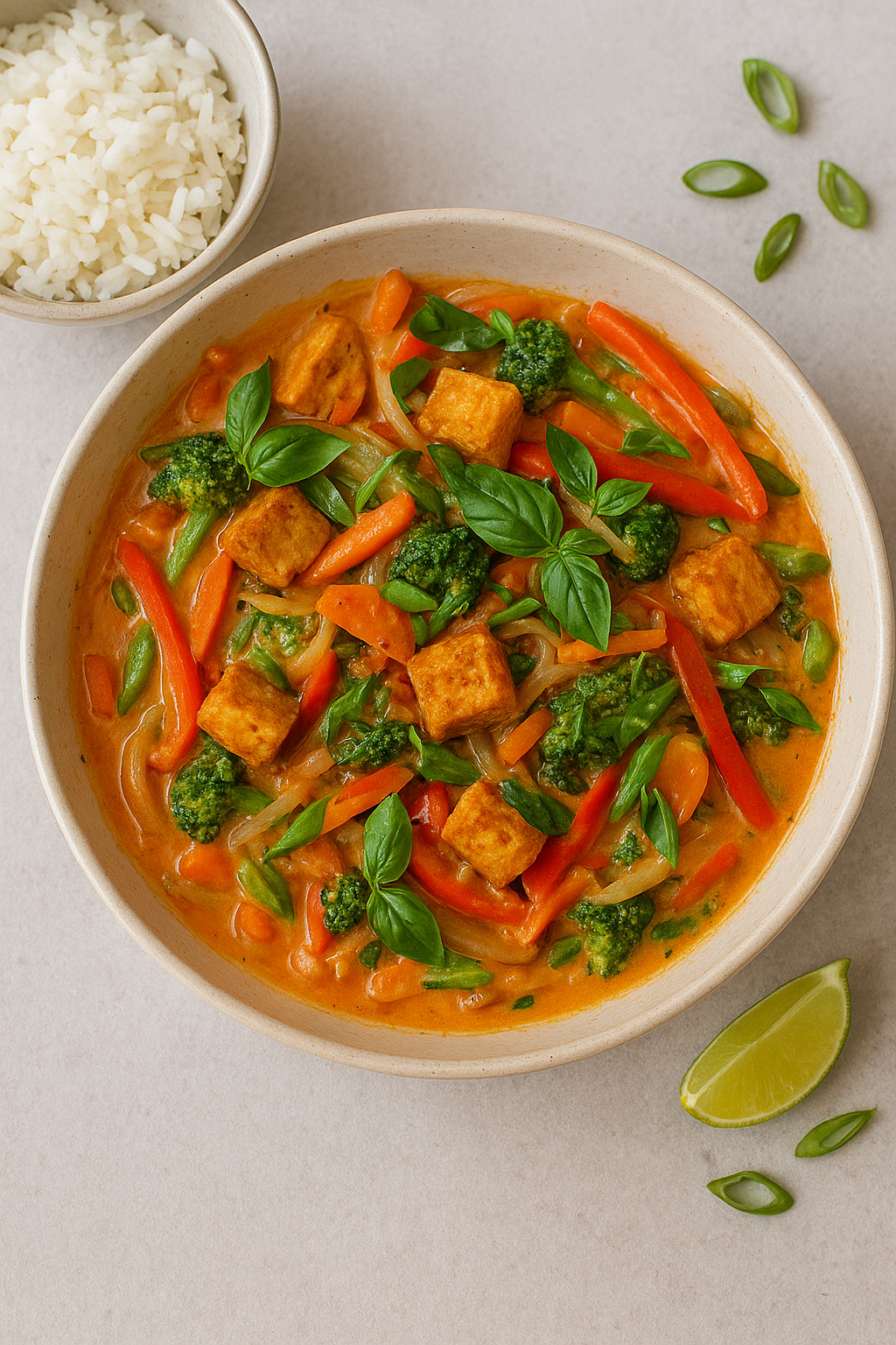Vegansk wok i röd curry